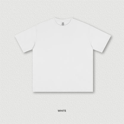 ZODF New 2025 Spring Summer 235gsm Solid Cotton T-Shirts For Men Women Unisex Loose Basic T Shirt Tees Brand Tops HY0970