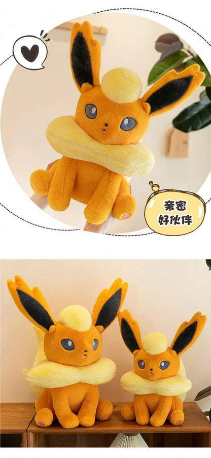 45/60/80CM Pokemon Flareon Plushies Cartoon Anime Stuffed Kawaii Ornament Comfortable Soft Doll Children's Toys Peluche Gift