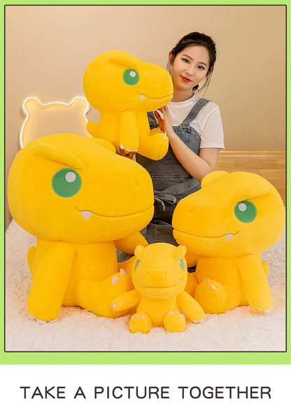 45/55/70cm Big Size Agumon Digimon Adventure Anime Plush Stuffed Doll Kawaii Decoration Plushies Children Pillow Holiday Gift