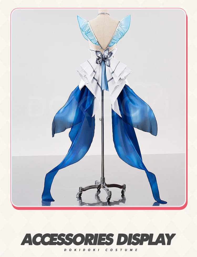 IN STOCK The Shorekeeper Cosplay Costume Game Wuthering Waves【XS-3XL】DokiDoki-N Women Blue Christmas Costume Dress Plus Size