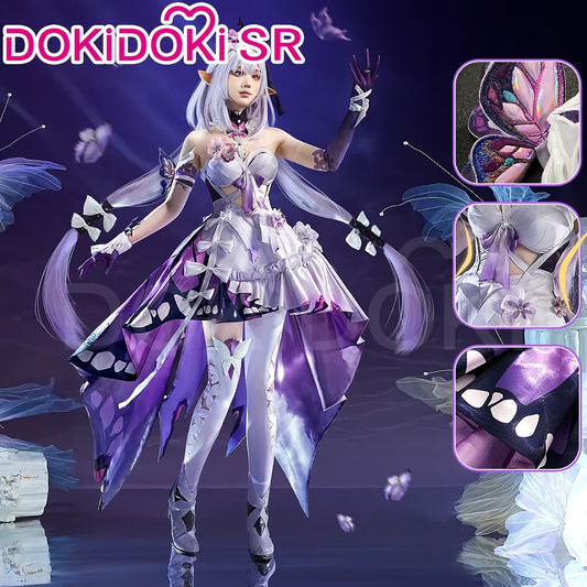 IN STOCK Castorice Cosplay Costume Game Honkai: Star Rail 【S-2XL】DokiDoki-SR HSR Castorice Purple Dress Halloween Costume