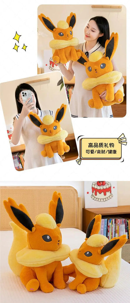 45/60/80CM Pokemon Flareon Plushies Cartoon Anime Stuffed Kawaii Ornament Comfortable Soft Doll Children's Toys Peluche Gift