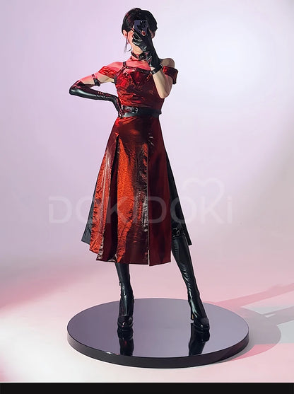 IN STOCK Enchanting Veil Heroine Cosplay Costume Game Love and Deepspace【S-2XL】DokiDoki-R Women Red Dress Shoes Sylus Plus Size