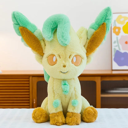 45/55/65CM Big Size Pokemon Leafeon Plushies Kawaii Cartoon Anime Doll Comfortable Soft Doll Children's Ornament Toy Gifts