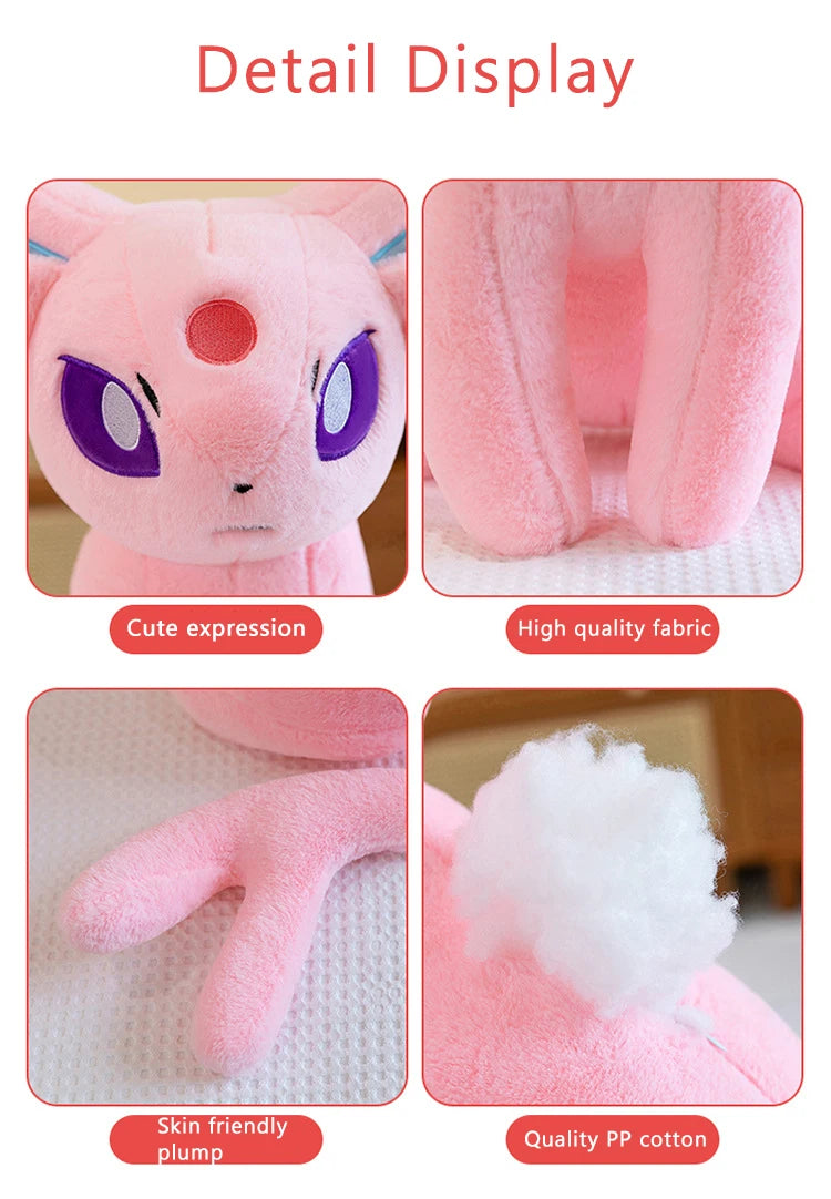 40/70cm Espeon Pokemon Plush Toys Large Anime Doll Pillow Cartoon Giant Pokémon Eifie Plushie Stuffed Gift for Kids Christmas