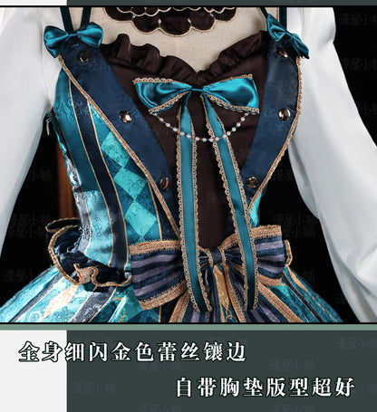 Genshin Impact Lynette Cosplay Costume Wig Uniform Dress Hat Tail Magician Skirt Lyney Fontaine Halloween Party for Women Props