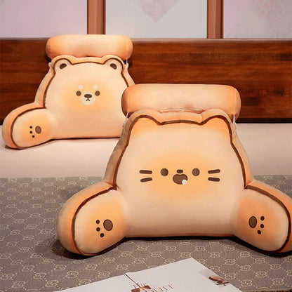 Comfortable Thickened Lumbar Support Cushion With Headrest Cartoon Cookie Anime Back Cushion Chair Bed Office Bedroom Girl