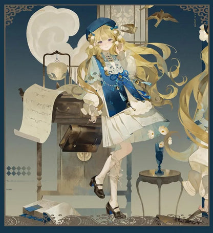 Wuthering Waves Phoebe Cosplay Costume Wig Dress Hat Headwear Game Outfit Uniform Socks Halloween Party for Women Girls Props