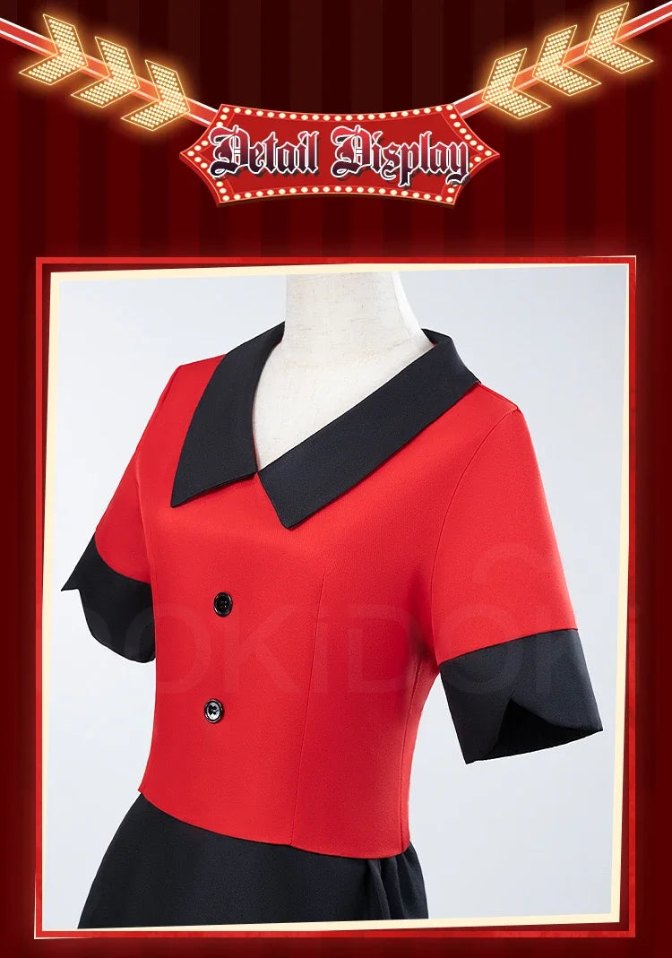 IN STOCK Charlie Vaggie Cosplay Costume Anime【S-3XL】DokiDoki-R Women Red Pajamas Charlie Morningstar Halloween Plus SIze