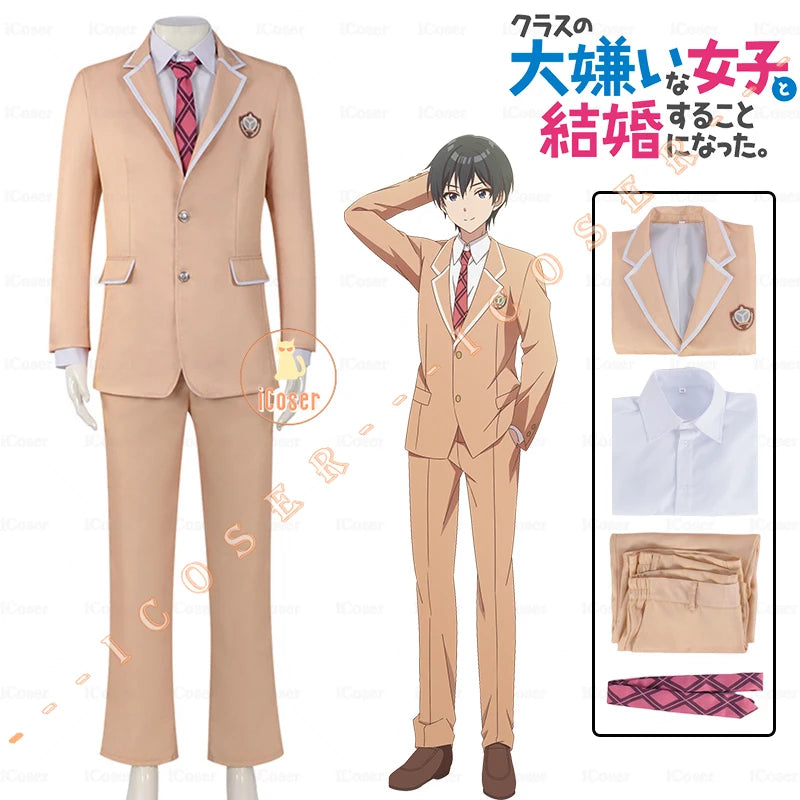 Anime Class No Daikirai Saito Houjou Cosplay Costume School Uniform I'm Getting Married To A Girl I Hate in My Class Women Men