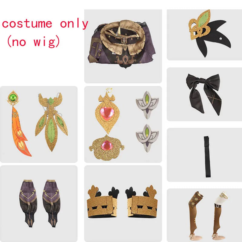 Genshin Impact Collei Cosplay Costume Adult Cotton Polyester Set - costume only(no wig) / L