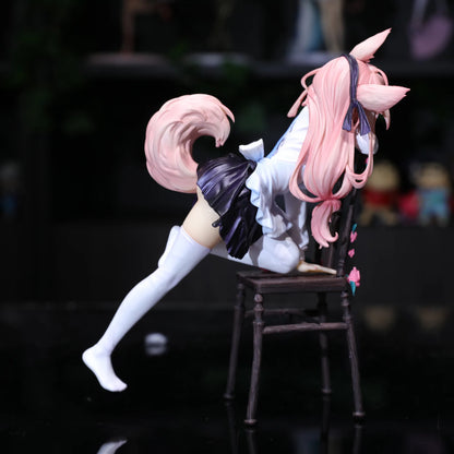 New Rabbit Flova Bunny Girl Kneeling Supporting Pose Pvc Action Figure Trendy Toy Bishoujo Desktop Model Birthday Gift Toys