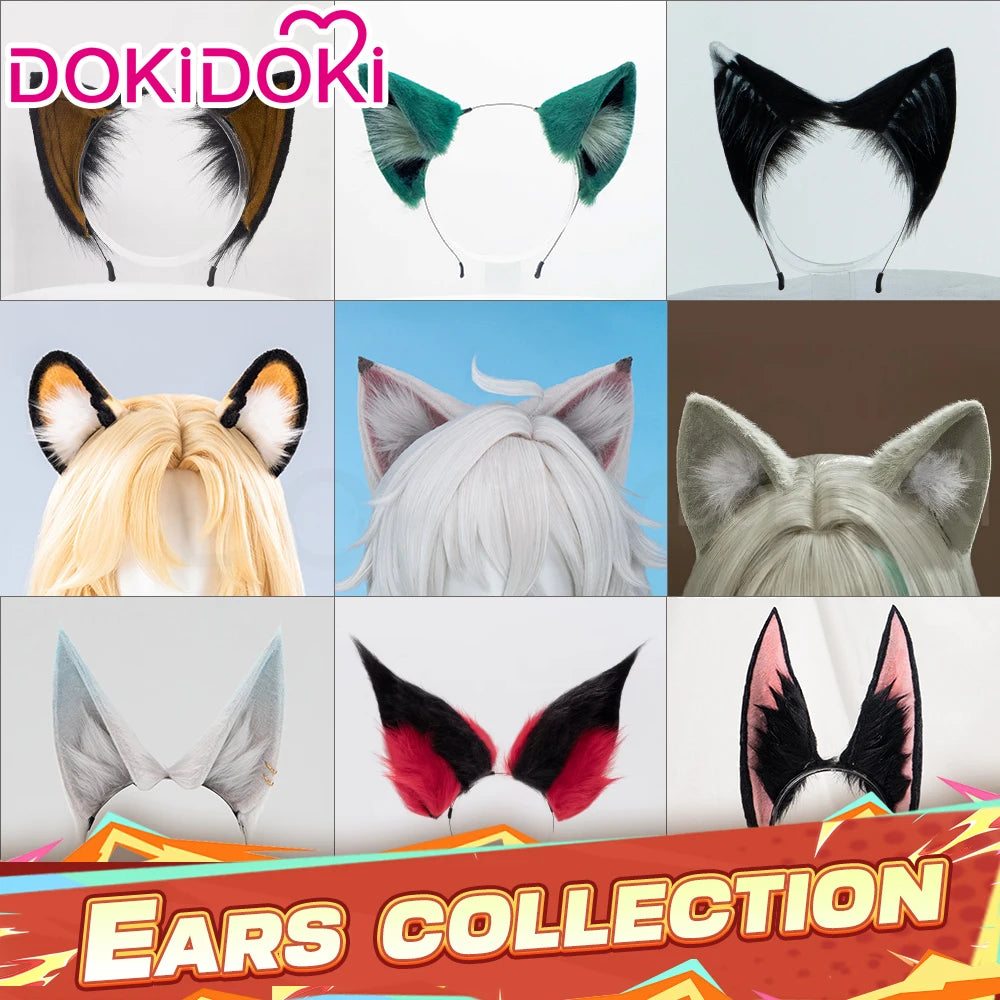 Xilonen Feixiao Von Lycaon Alastor Maomao Seth Tighnari Ears Cosplay DokiDoki Ears Cosplay Halloween Cosplay Props Christmas