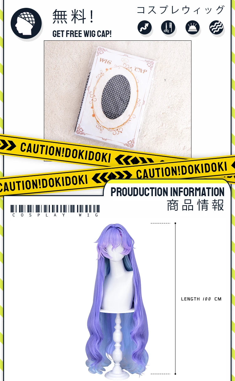 IN STOCK Augusta Cantarella Cartethyia Fleurdelys Iuno Wig Game Wuthering Waves DokiDoki 100cm Wig Cantarella Cosplay Free Cap