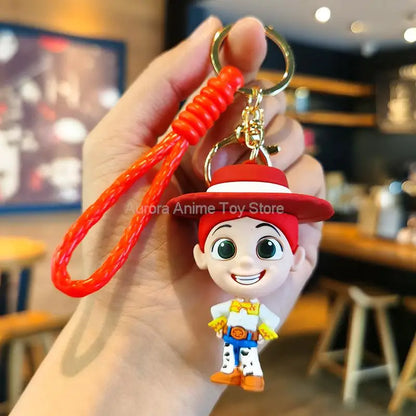 New Kawaii Anime Disney Keychain Toy Story Personalized Variety of Cartoon Doll Keyring Key Chain Car Pendant Kids Toys Gifts