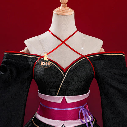 iCoser Anime Unbreakable Machine-Doll Yaya Cosplay Costume Dress Kimono Headwear Festival Halloween Party for Women Girls Props