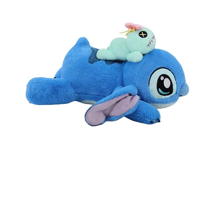40-100cm Disney Lilo and Stitch Plush Stuffed Toys Cartoon Anime Plushie Lying Stich Doll Soft Pillow Xmas Birthday Gift for Kid
