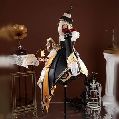 Genshin Impact Sandrone Cosplay Costume Wig Marionette Dress Headwear Eleven Fatui Harbingers Halloween Women Girls Role Play