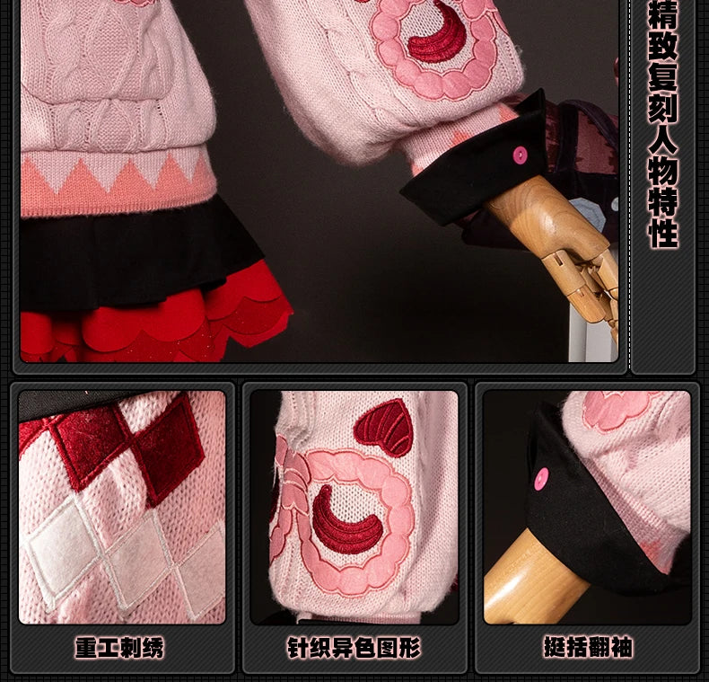 Zenless Zone Zero Ukinami Yuzuha Cosplay Costume Wig Skirt Sweater Uniform Headwear Spook Shack Halloween Party for Women Girls