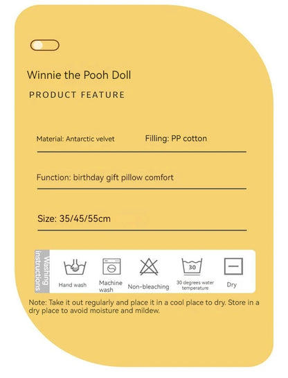 35-55cm Anime Honey Jar Winnie The Pooh Soft Plush Toys Pooh Bear Stuffed Animal Dolls Children Kids Kawaii Birthday Gift