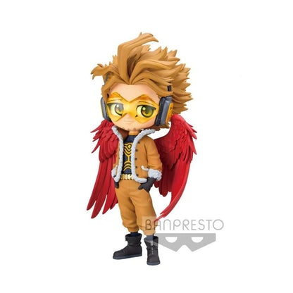 Bandai Original In Stock Banpresto My Hero Academia 10Cm The Q Posket of Hawks Pvc Figurine Model Cute Boxed Toys Gifts