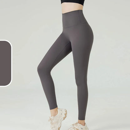 The Codex Seamless Yoga Leggings for Women – Athletic Gym Workout Fitness Pants Tights - Grey / XL
