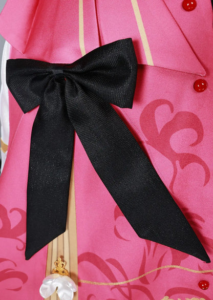 Wuthering Waves Carlotta Cosplay Costume Wig Dress Carlotta Montelli Rinascita Earrings Halloween Party for Women Girls Carnival