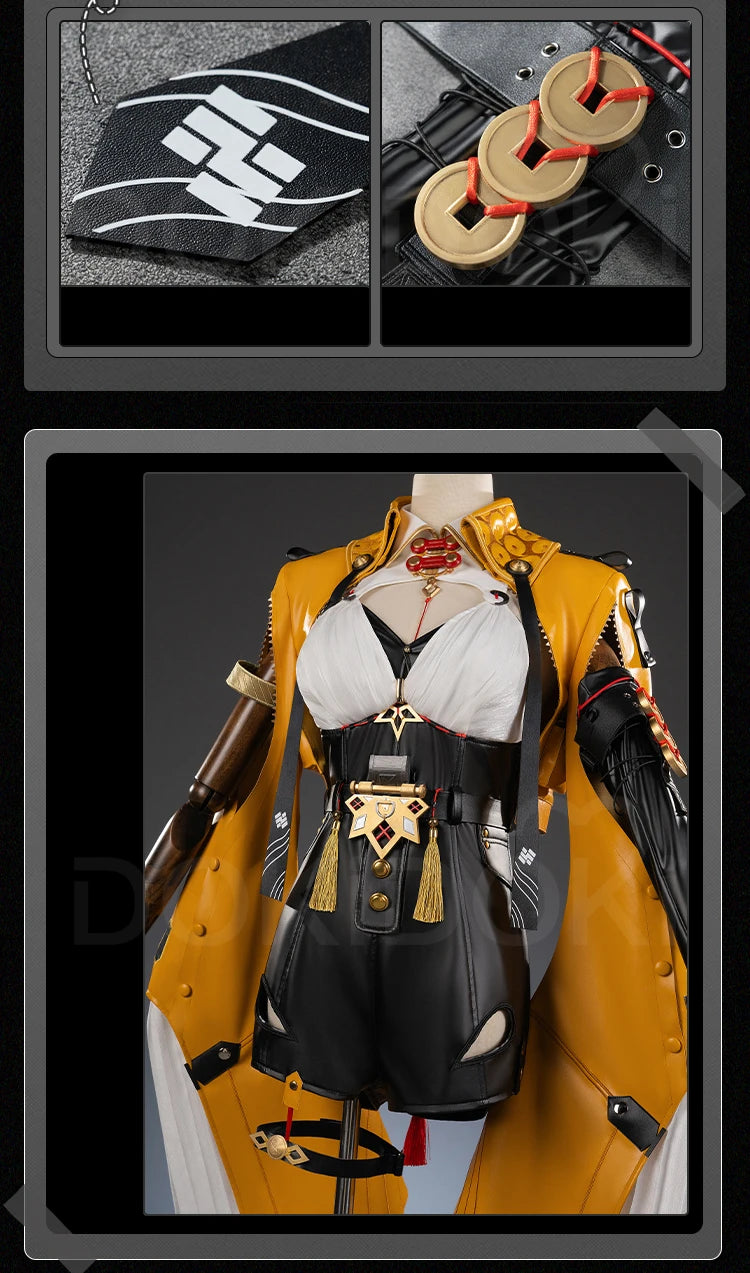 IN STOCK Yixuan Cosplay Costume Game Zenless Zone Zero DokiDoki-R ZZZ Women Black Yellow Bodysuit Yixuan Cosplay Master Costume