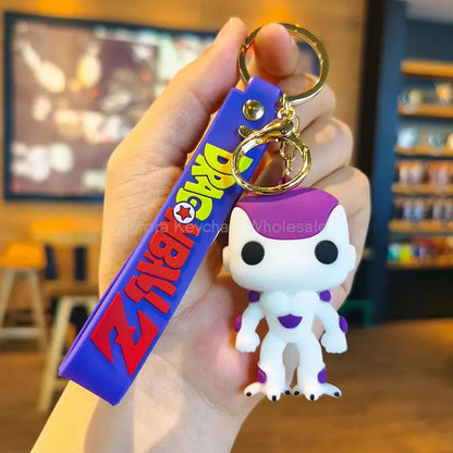 Anime Kawaii Dragon Ball Keychain Z Super Saiyan Son Goku Bulma Broly Piccolo Majin Buu Series Car Pendant Keyring Kid Toys Gift