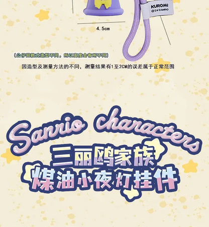 Original Sanrio Keychain Creative Hello Kitty Night Light Keyring Cinnamoroll My Melody Kuromi Key Chain Schoolbag Pendant Gifts