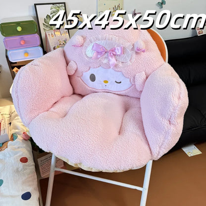 My Sweet Piano Plush Chair Cushion Warm Butt Lumbar Support Seat Cushion Chair Soft Fluffy Pink Kawaii Bedroom Decor Girl Gifts
