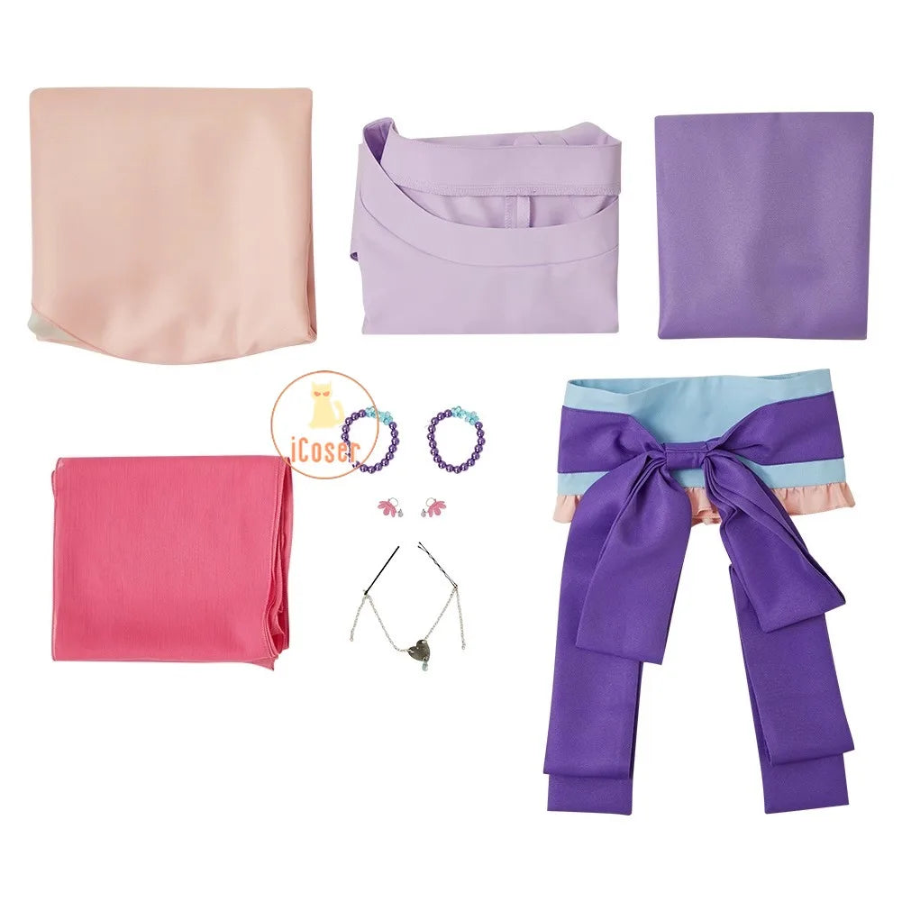 Maomao Cosplay Costume Dress Wig Anime The Apothecary Diaries Purple Pink Dress Kusuriya No Hitorigoto Halloween for Women Girls