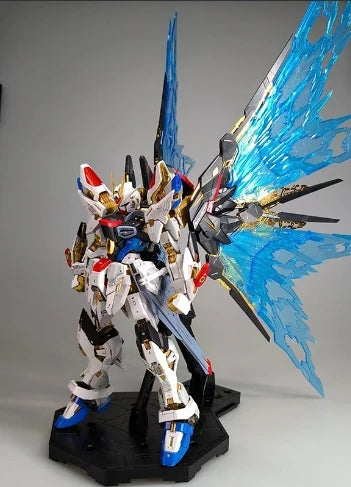 Changlong Model 7701 Mgex Zgmf-X20a Strike Freedom Plastic Skeleton Kit Anime Action Figure Robot Gift Toy - With Wings