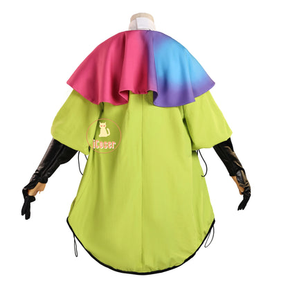 Anime Gnosia Yuri Cosplay Costume Wig Green Jacket Uniform Carnival Halloween Party for Women Men Girls Role Play Outfit Props