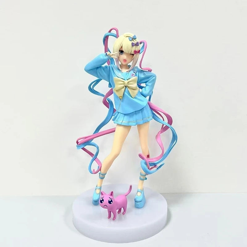 Anime Sugar Chaotian Sauce NEEDY GIRL OVERDOSE Rain PVC Figurine Standing Model Collection Toy Birthday Gift - 18cm