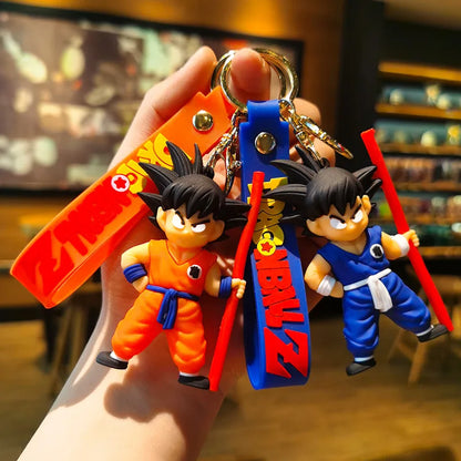 New Anime Dragon Ball Key Chain Z Super Saiyan Son Goku Bulma Broly Piccolo Majin Buu Series Bag Pendant Keyring Kids Toys Gifts