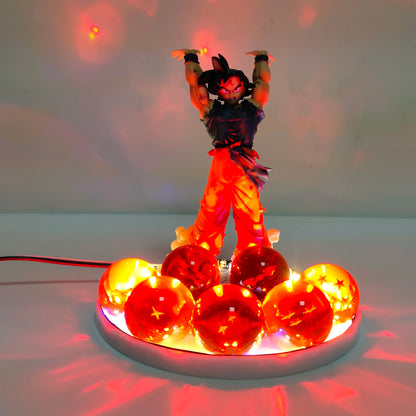 Dragon Ball Z Anime Figure Son GOKU Kaiouken Shenron Action Figurine Effection DIY LED Lamp Collection PVC Model Assembly Doll