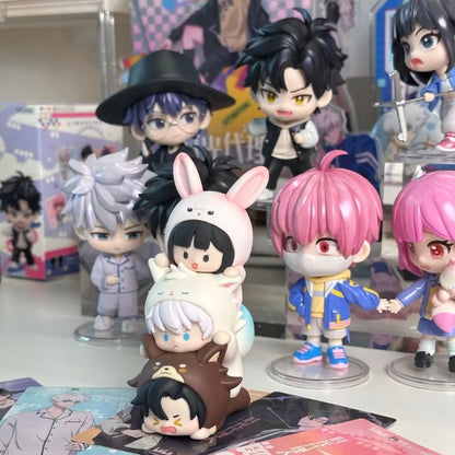 Link Click Season 2 Back In Time Series Cartoon Lu Guang Chen Xiaoshi Li Tianchen Li Tianxi Qiao Ling Figure Model Toy Kids Gift