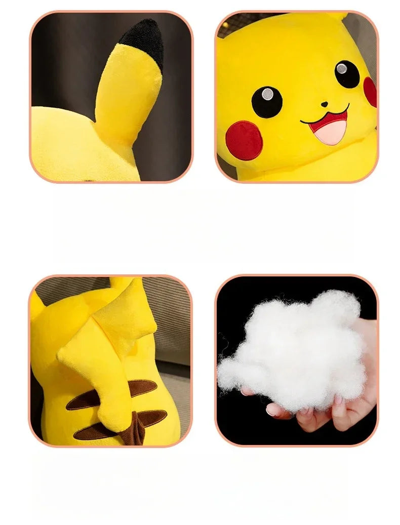 Cartoon Pikachu Plush Toy Lovely Peluche Stuffed Anime Pikachu Doll Kawaii Room Decor Soft Sofa Cushion Pillow Birthday Gifts