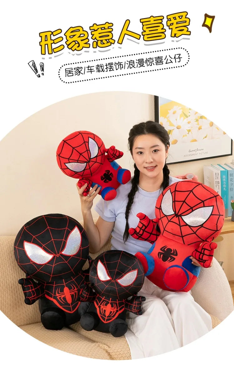 Spider Man Plush Dolls Toys 25/35/45CM Marvel Figure Model Plushies Stuffed Doll Home Room Decor Peluche Pillow Birthday Gifts