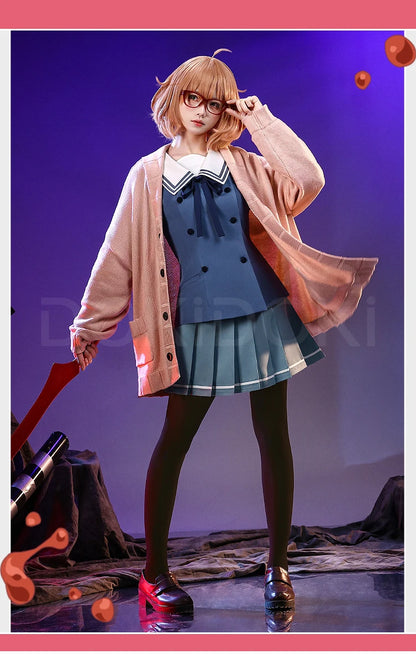 IN STOCK Kuriyama Mirai Cosplay Costume Anime Kyoukai no Kanata DokiDoki-SR Women Cute Uniform Dress Mirai Cosplay
