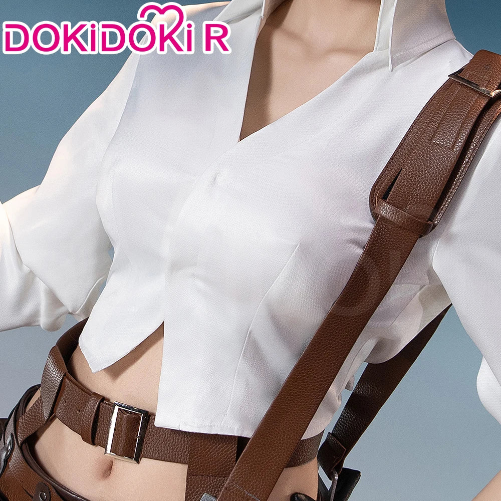 IN STOCK Lady Cosplay Costume Game【S-2XL】DokiDoki-R Women White Suit Halloween Cosplay Lady Costume Plus Size