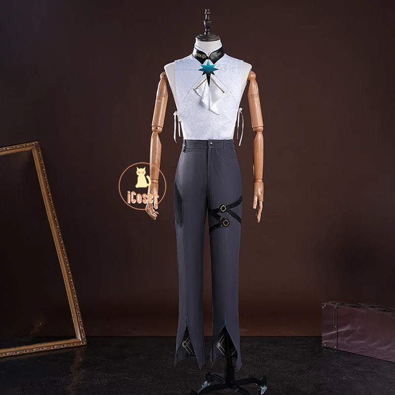 iCoser Honkai Star Rail Anaxa Cosplay Costume Wig Uniform Outfit Anaxagoras Grove of Epiphany Amphoreus Halloween for Women Men