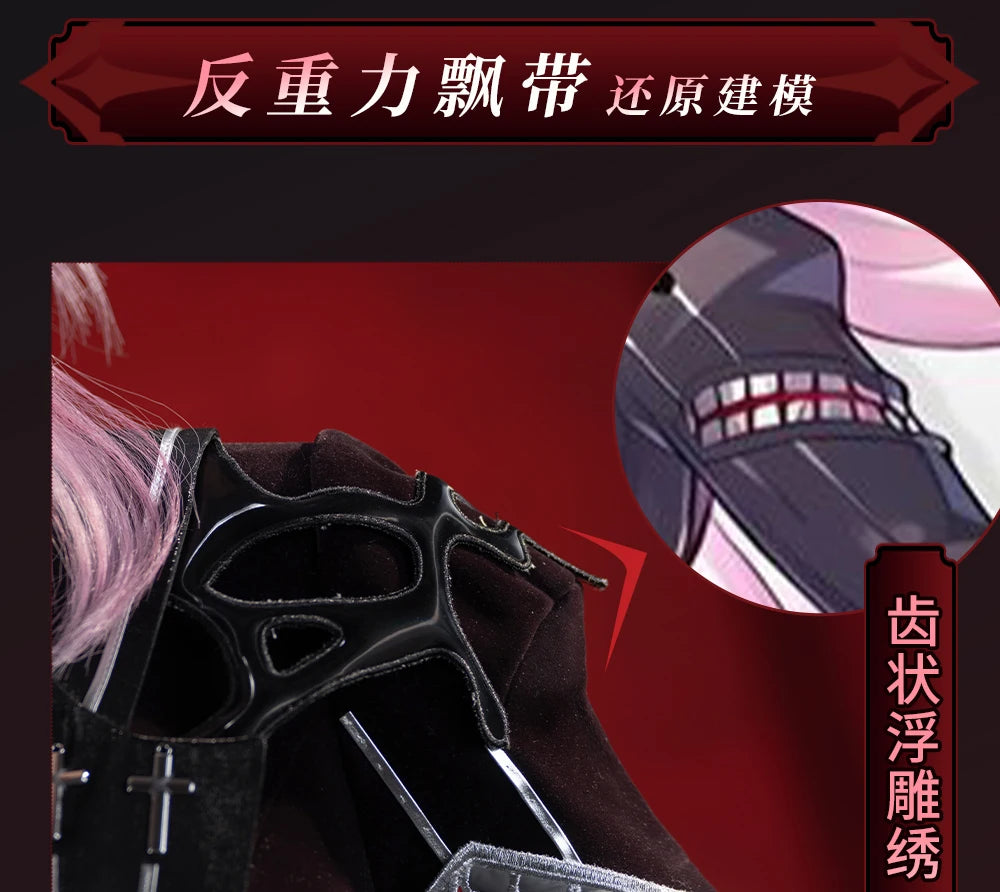 Honkai Star Rail Evernight March 7th Cosplay Costume Dress Mysterious Foreign Guest Headwear Halloween Party for Women Girls Set