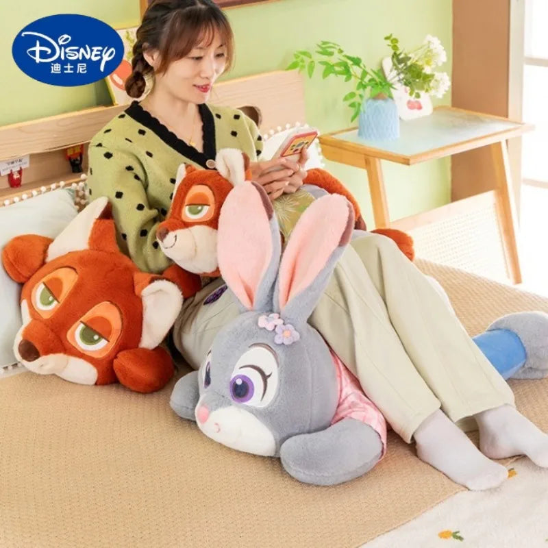 45/60/80cm Big Size Judy Hopps Nick Wilde Anime Plush Stuffed Doll Zootopia Kawaii Peluche Children's Kawaii Pillow Holiday Gift