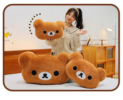 75CM Big Size Rilakkuma Kawaii Cartoon Anime Plush Stuffed Doll Room Decoration Plushies Pillow Cute Peluche Ornaments Gifts