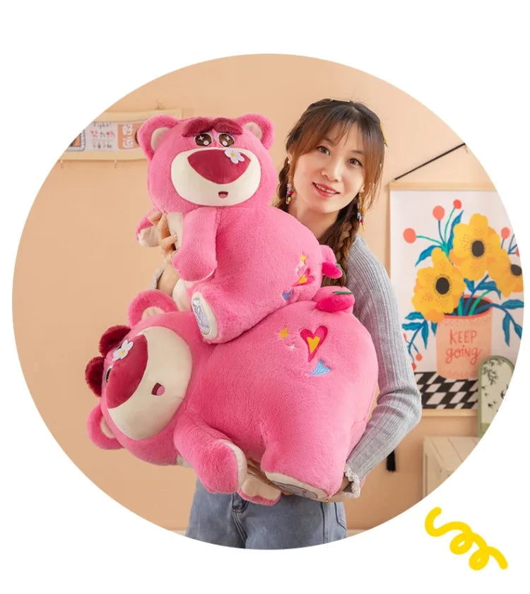 30/40/50cm Big Size Disney Lotso Kawaii Anime Plush Stuffed Doll Room Decor Cartoon Plushies Children's Pillow Holiday Gifts