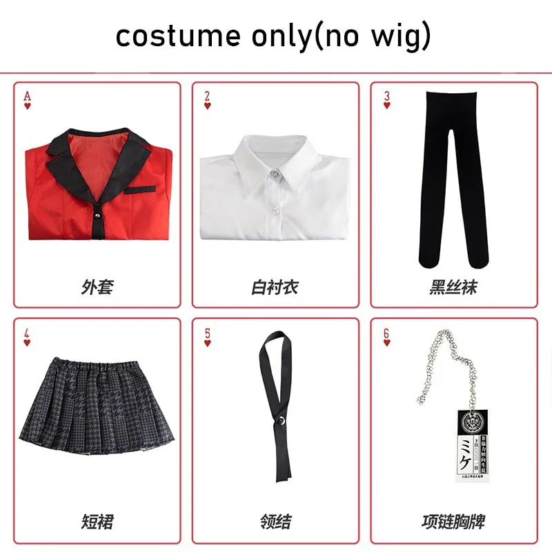 HOMCHEE TRENDS Jabami Yumeko Cosplay Set Adult Cotton Polyester - costume only / M