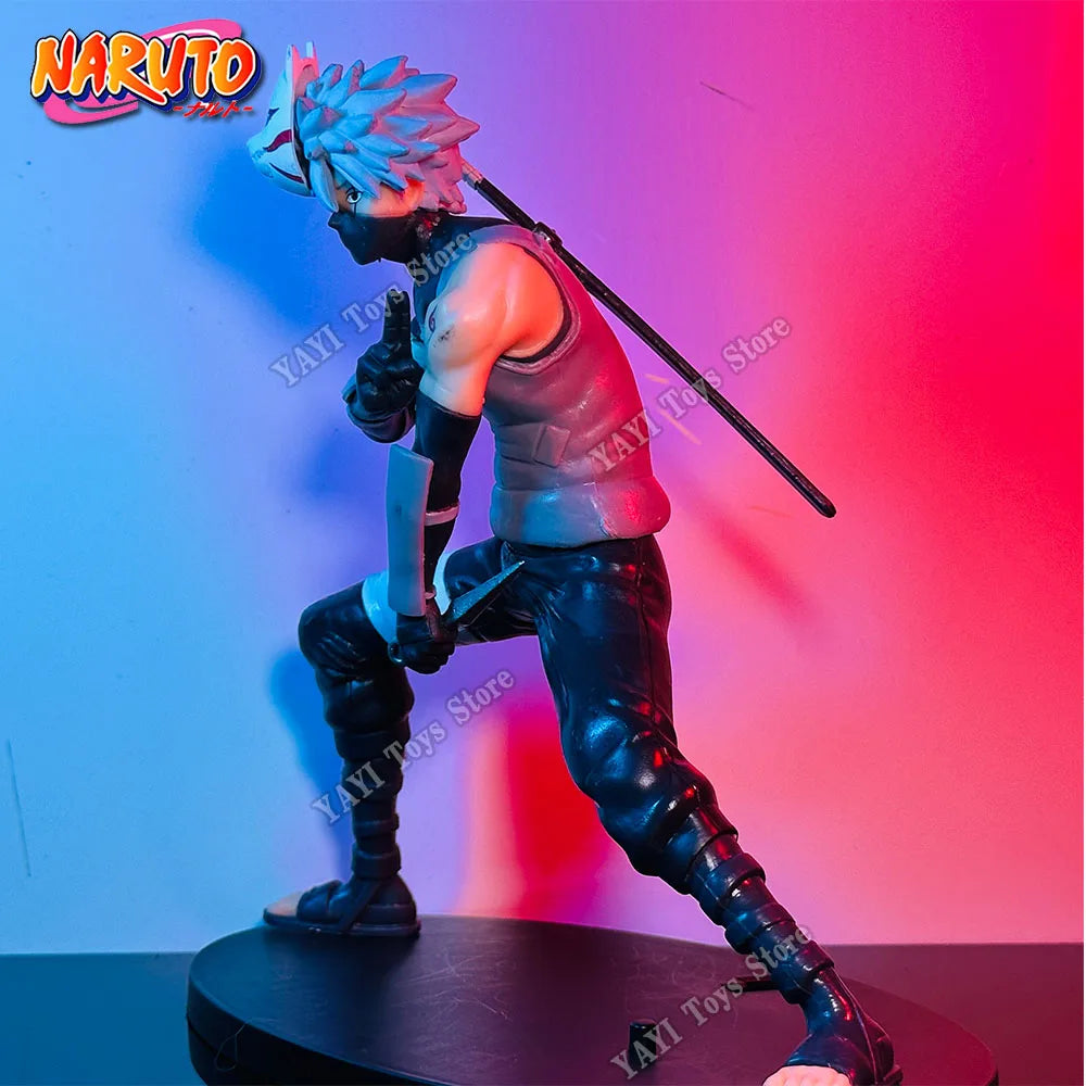 New Naruto Anime Figure 18cm Hatake Kakashi  PVC Action Figure Model Doll car Ornaments Collections Toy Gifts