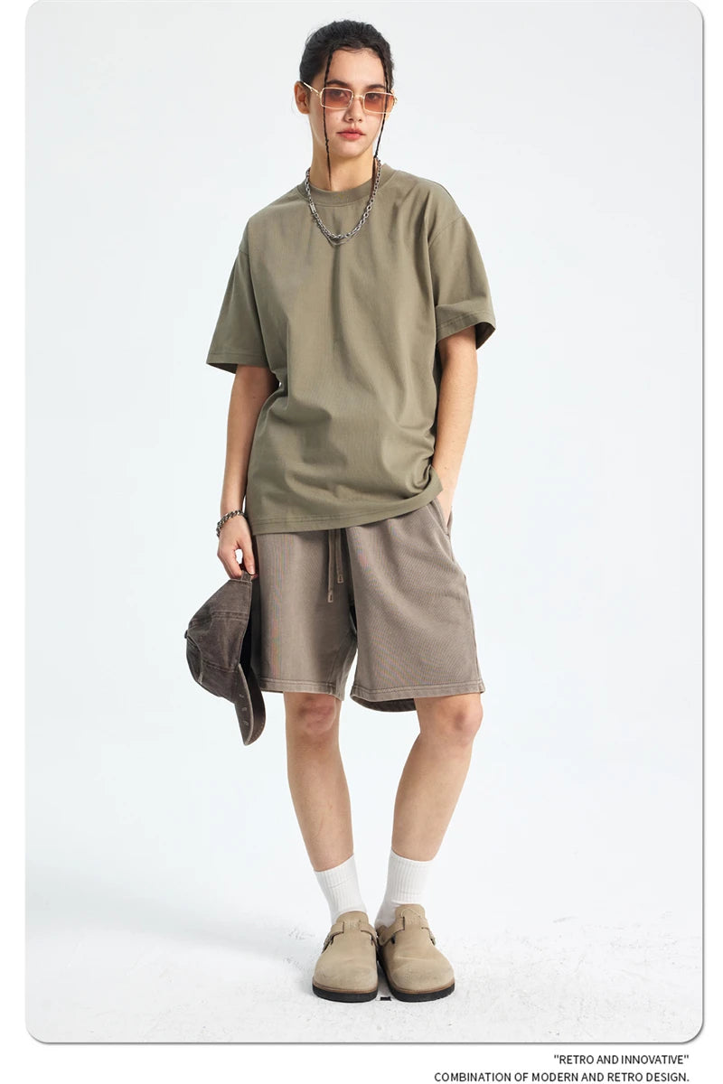 ZODF Fashion 2025 Summer Men Sorona T-Shirts Unisex Casual Cool Feeling Quick Dry O Neck 245gsm T Shirt Brand Tees HY1032